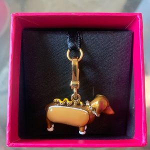 Rare Authentic Juicy Couture HotDog Charm Weiner Dog Dachshund NEW IN BOX